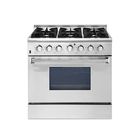 Dual Fuel Gas Range Oven 36inch 6 Burner Luxury Home Kitchen Appliance