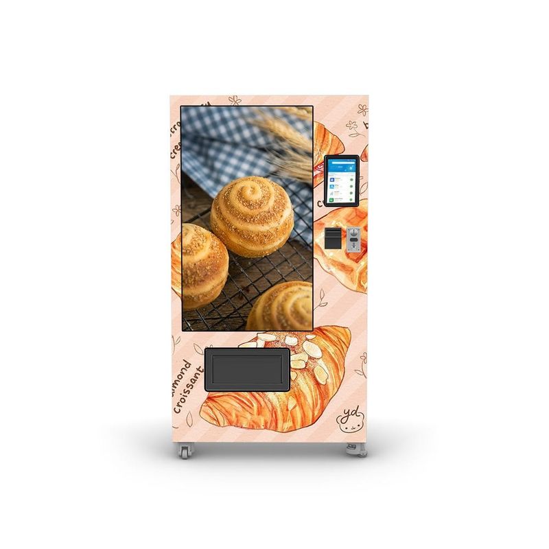 50W الخبز الآلي وجبات خفيفة ومشروبات منتجات Qr دفع آلات البيع