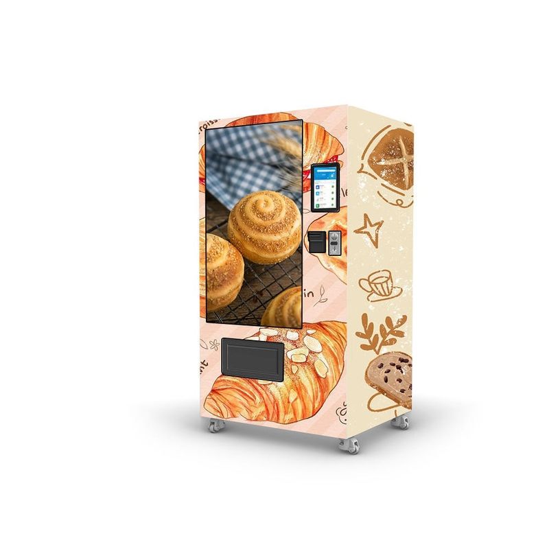 50W الخبز الآلي وجبات خفيفة ومشروبات منتجات Qr دفع آلات البيع