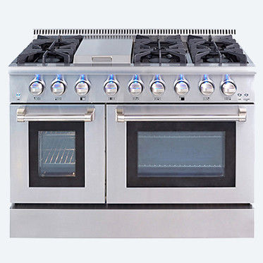 Dual Fuel Gas Range Oven 36inch 6 Burner Luxury Home Kitchen Appliance