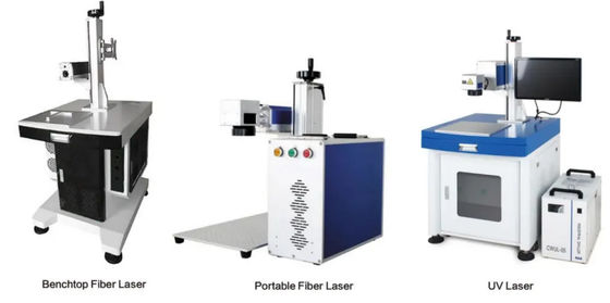Portable UV Fiber Laser Marking Machine Desktop Laser Engraver For Metal